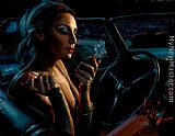 Darya In Car With Lipstick